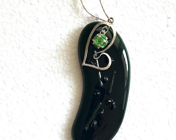 Fused Glass Sun Catcher, Pickle Ball Lover Sun Catcher, Glass Pickle Hanger Included, Gift boxed