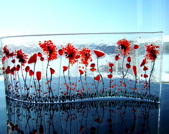 Fused Glass Flowers Etsy