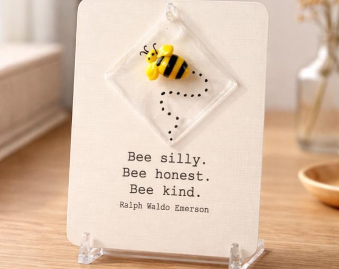 Fused Glass Bumble Bee Suncatcher: Little Gift of Kindness