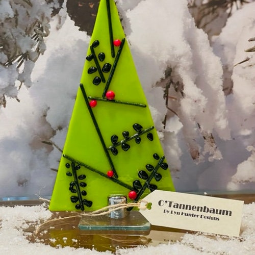 Fused Glass Christmas Trees Etsy
