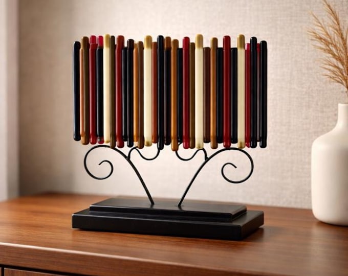 Fused glass candy stick sculpture