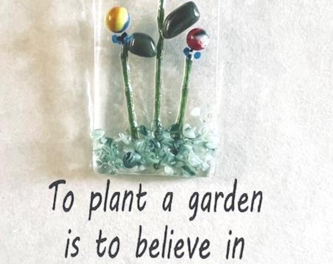 Mini Flower Suncatcher, Little Gift of Kindness, Fused Glass Flower Sun Catcher
