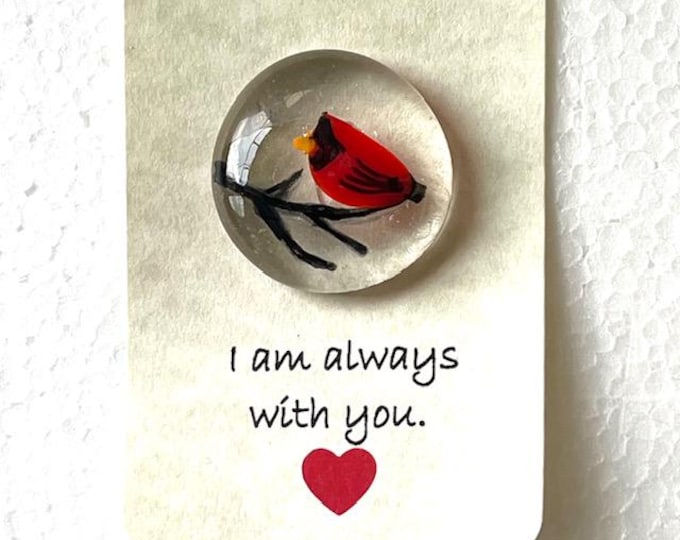 I am always with you, Nuggets of Wisdom, Positive Fused Glass Pocket Nugget, Comforting Gift, Uplifting Pocket Hug, Sending a Blessing