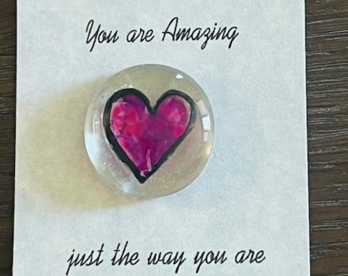 Nuggets of Wisdom, Positive Fused Glass Pocket Nugget, Comforting Gift, Inspirational Gift, Uplifting Pocket Hug, Sending a Blessing