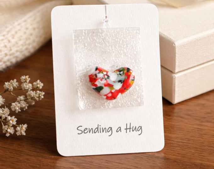 Fused Glass Heart Suncatcher: Little Gift of Kindness