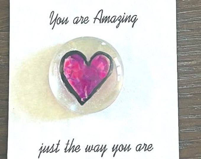 Nuggets of Wisdom, Positive Fused Glass Pocket Nugget, Comforting Gift, Inspirational Gift, Uplifting Pocket Hug, Sending a Blessing