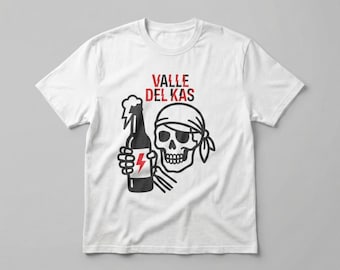 Valle del Kas Pirata Camiseta Tee | Rayo Vallecano Barrio Madrid