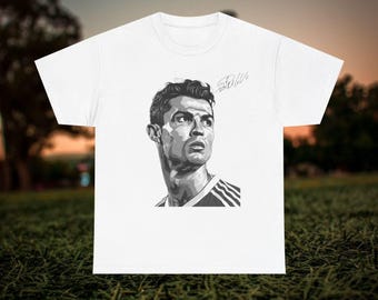 Soccer Fan Tee, Ronaldo Soccer Shirt, Futbol Gift, Real Madrid, Juventus, Manchester United, Portugal Tee, Football Jersey Tee