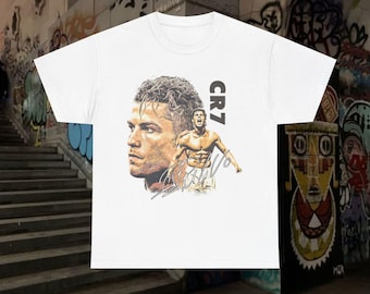 Cristiano Ronaldo CR7 Football Legend Retro Tee, Shirt for Real Madrid Manchester United Fans, Vintage Boca Juniors T-shirt