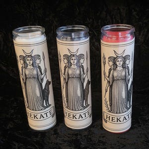 Hekate Prayer Candle | Hecate Altar Candle | Witchcraft Supplies | Deity Candle | Ritual Candle | Frankincense Scented Candle | Deity Candle