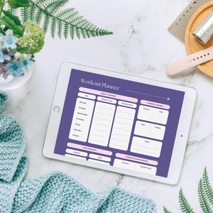 Digital Workout Planner | Printable Fitness Journal | Gym Tracker ...