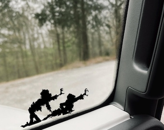 Crawling Zombie Easter Egg Decal: Spooky Halloween Horror Vinyl Sticker