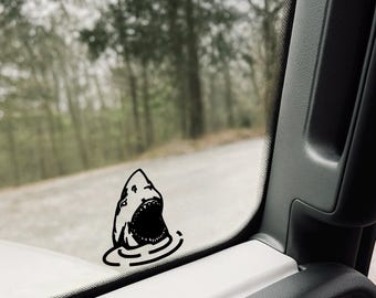 Funny Shark Car Decal: Easter Egg Windshield Sticker