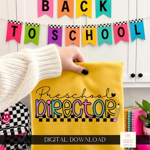 Preschool Director PNG Sublimation Design, Daycare Director Shirt DTF, Preschool Director Gift Digital Download, Childcare Director PNG