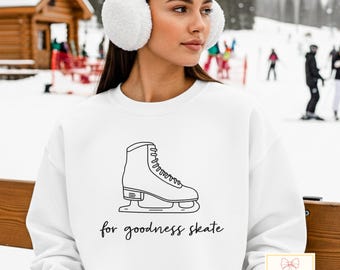 Diseño PNG con juego de palabras sobre patines de hielo - Ropa con humor invernal / Patines de hielo (Descarga digital)