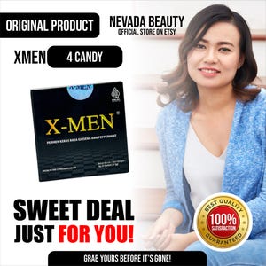 Cool Mint Energy Candy, Herbal Peppermint Refresh Candy, Vitality Booster for Men, 4 Pack