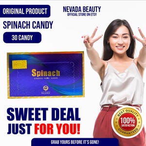 Original Spinach Herbal Candy for Men, Natural Energy Boost Sweets, Daily Vitality Chews, Refreshing Treat