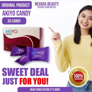 Exotic Asian Sweet, Premium Candy Treat, Unique Gift for Him or Her, Akiyo Herbal Coffee Candy