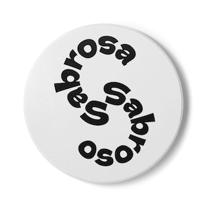 Stylish Ceramic Coaster with Fun Typography, Unique Home Decor, Gift for Foodies, Modern Kitchen Accessory, Party Favor
