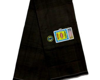 Indian Black Lungi Dhoti Pure Cotton Fabrics Ultra Soft After Wash 2 Meters