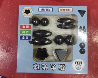 Hematite Magnet Stones Set: Physics Learning Game, Fridge Magnets, Pack of 10