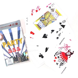 Party 555 Gold Premium Exclusive, Gioco di carte da gioco in carta, formato Bridge, indice regolare