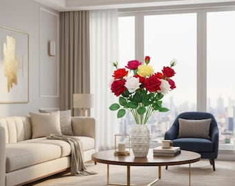 Artificial Rose Flowers Bunch for Decoration Wedding and Home Decor