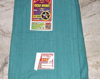 Green Khadi Lungi Sarong with 100% Cotton Fabrics Indian Tradition 2.0 Meter