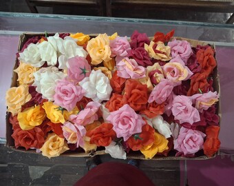 24 Pcs Artificial Rose Flowers for Decoration Wedding and Home Decor Color Variation