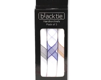 White Cotton Handkerchief Set, Soft Pocket Square, Men's Hanky