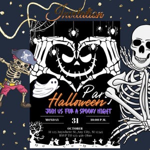 Halloween Party Invitation | Costume Party | Instant Download | Halloween Invitation | Let&#39;s Get Spooky