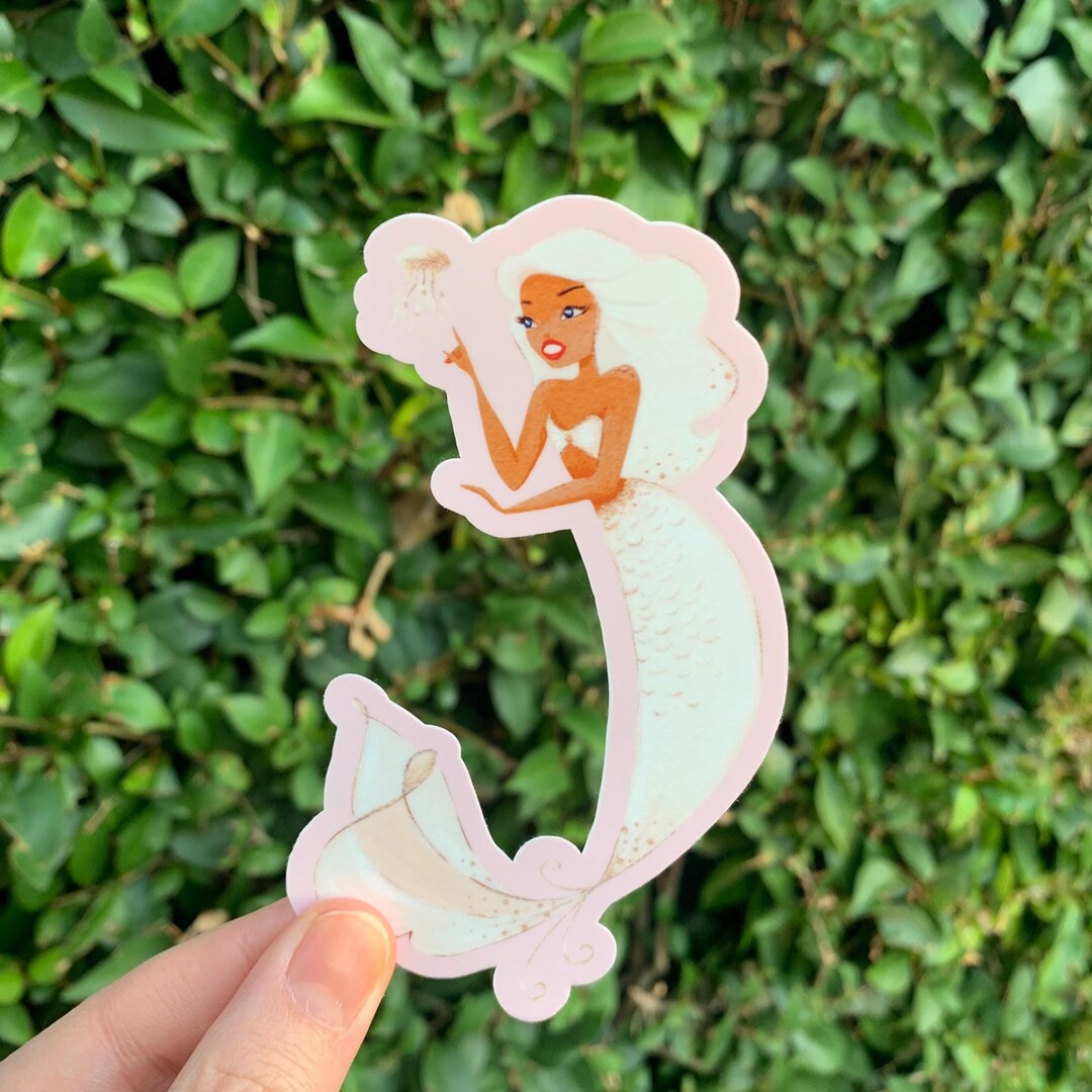 Mermaid Sticker, Pretty Mermaid Gift, Waterproof Vinyl Stickers ...