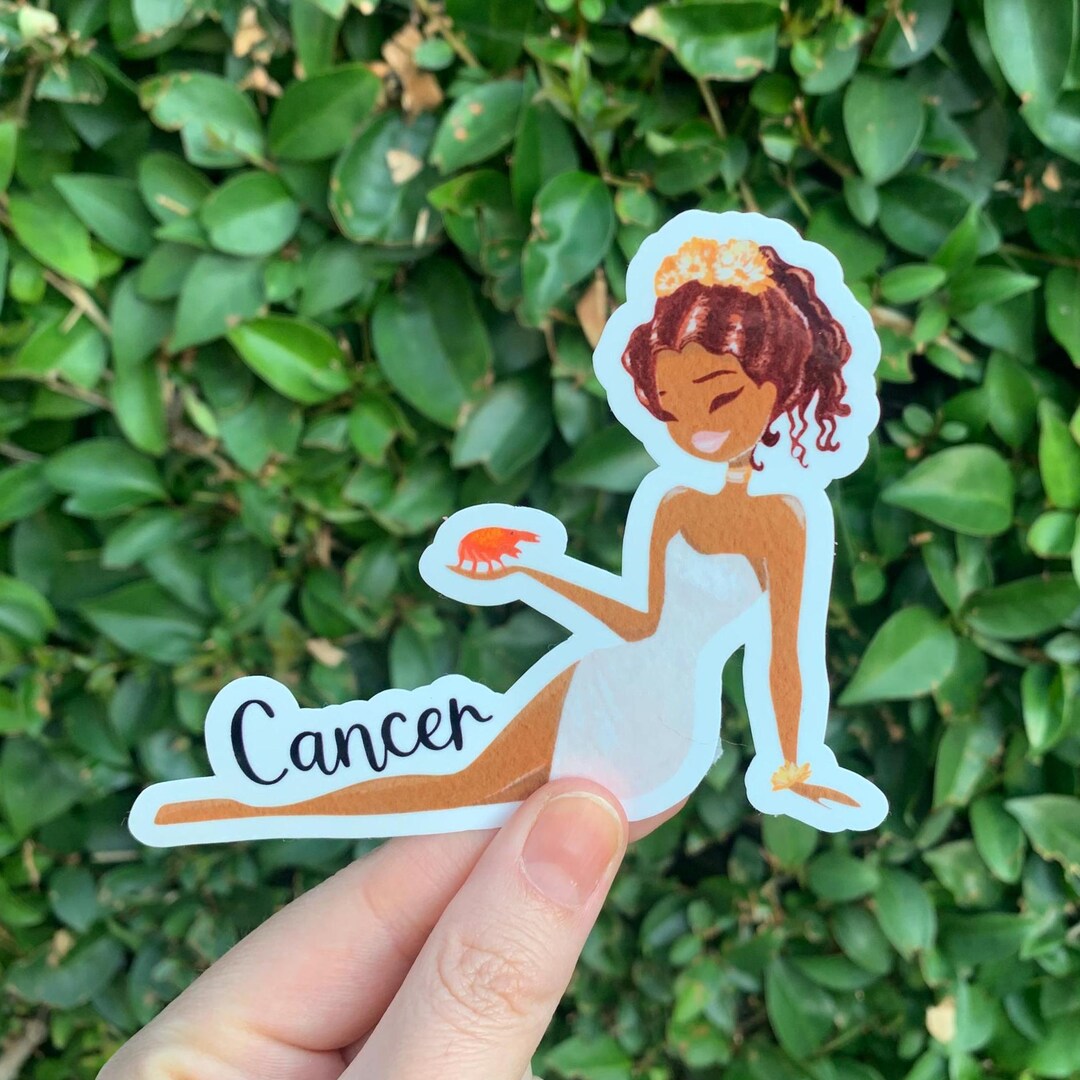 Cancer Zodiac Sticker, Astrology Birthday Gift for Cancer Woman ...