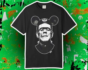 T-shirt Frankenstein oreilles de Mickey T-shirt effrayant Disney pour les fans d'horreur | Inspiré de Disneyland