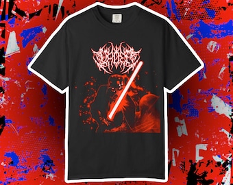 VADER Tシャツ | パンクメタル スターウォーズ ダースベイダー グラフィックTシャツ | ゴス オルタナティブ パンク エモ メタル ディズニー