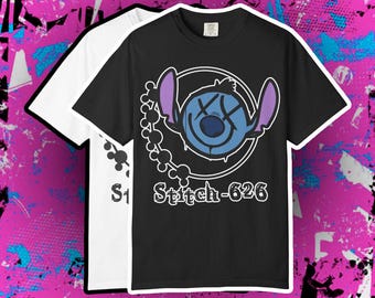 Experiment T-Shirt | Emo Punk Stitch Graphic Tee Shirt | Blink Inspired | Goth Alt Punk Emo