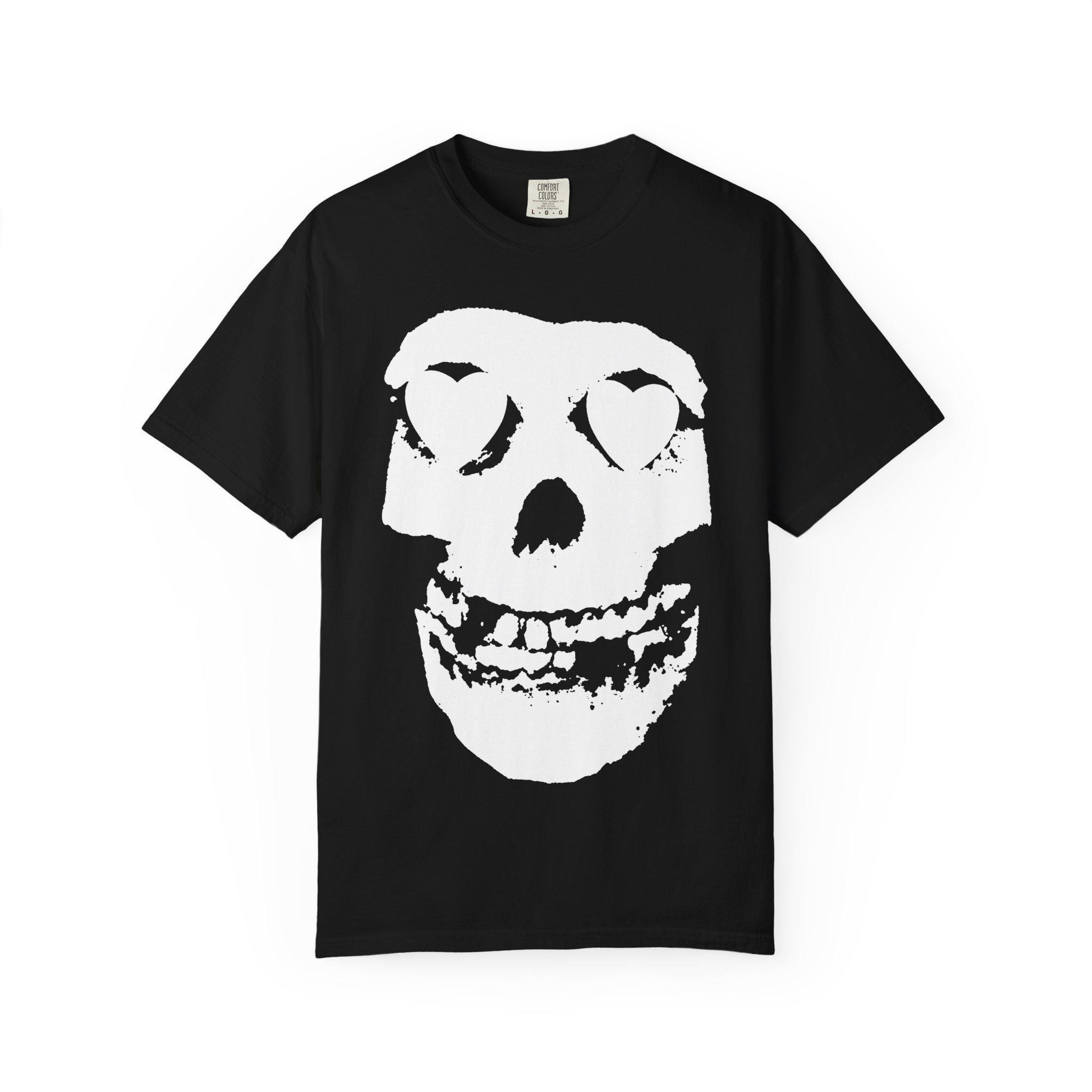 Heart Misfits Skull T-shirt | Jackass Bam Margera Inspired | Goth