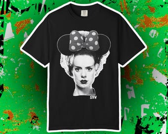 Bride of Frankenstein Mickey Ears T-Shirt Creepy Disney Tee for Horror Fans | Disneyland Inspired