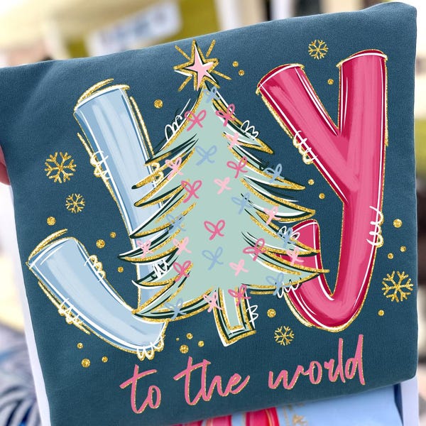 Joy to the World Jesus PNG, Christmas Coquette PNG, Manger Png, Holiday Png, Trendy Png, Faux Glitter Png, Preppy Png, Merry Christmas Png
