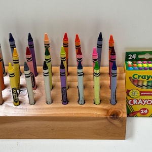 Wood Pencil and Crayon Organizer - Holds 24 pencils-Handmade Desk Caddy in Douglas Fir- Artist or Kids Art Suppy Holder