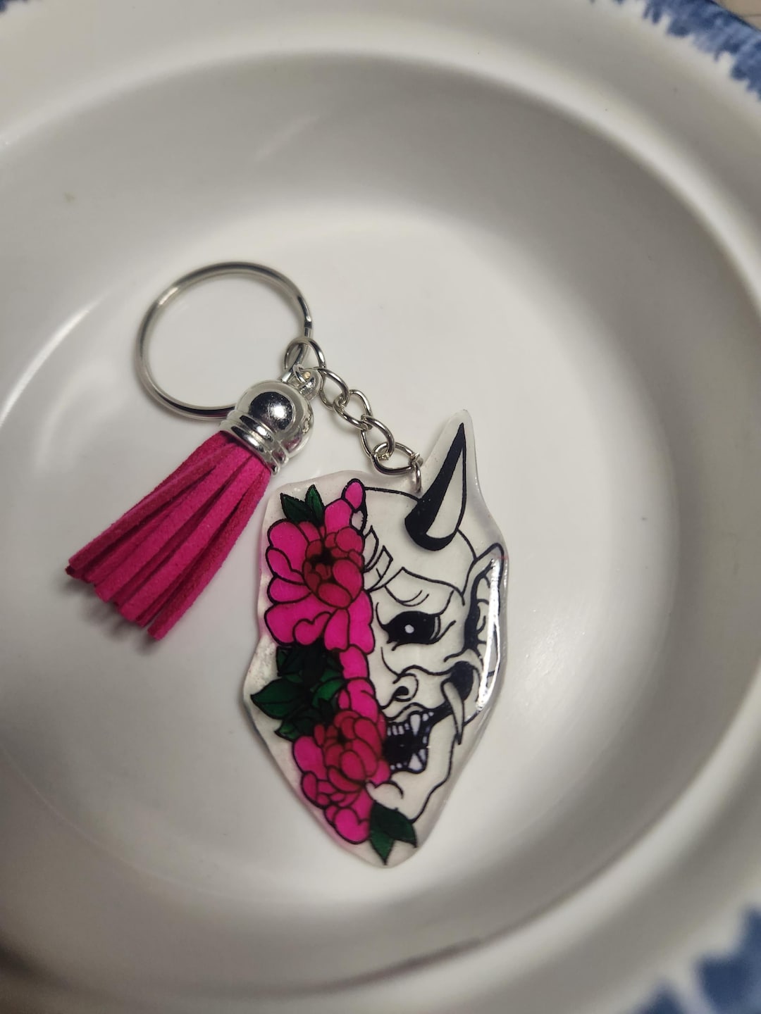 Omini Man Key Chain Oni Mask Keychain - Etsy