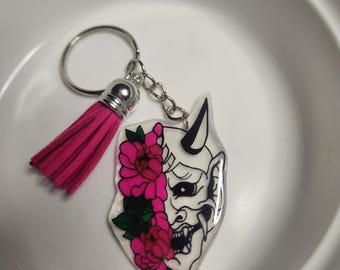 oni mask keychain