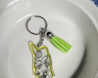 Hannya mask keychain