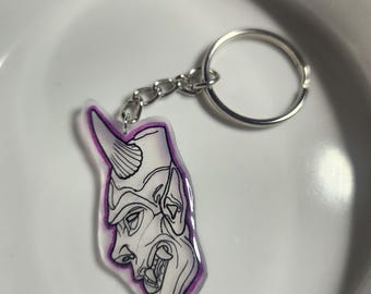 Hannya mask keychain