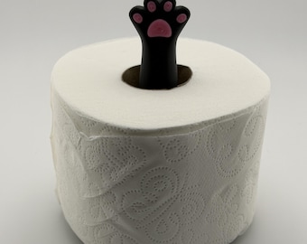 Katzenpfote TP Halter | Süße Katze Badezimmer Dekor, Katzenmama Geschenk, Kitty Toilettenpapierhalter, Katzenliebhaber Geschenk, lustiges Badezimmer Zubehör, 3D gedruckt