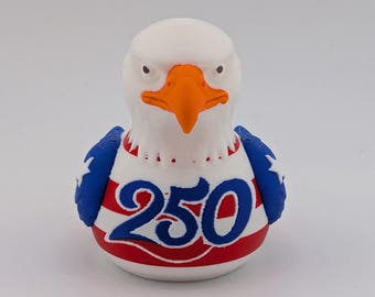 Patriotic Eagle Duck USA 250th Anniversary | 3D Printed Bald Eagle Collectible | Jeep Ducking Cruise Duck | 4th of July Decor | Bulk Packs