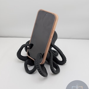 Octopus Phone Stand | Tentacle Cell Phone Holder for Desk, Nautical Home Decor, Lovecraftian Kraken Gift, 3D Printed Office Accessory