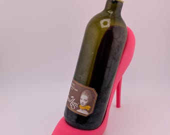 Portabotellas de vino con tacón alto impreso en 3D - Soporte para botellas de aguja / Más de 20 colores