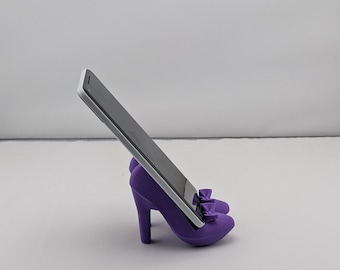 Telefoonstandaard met hoge hak | Chique bureauaccessoire, fashionista-cadeau, 3D-geprinte houder voor mobiele telefoon, glamoureus kantoordecor, opberger schoonheidssalon