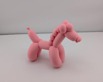 Balloon Horse Statue | Cute Pop Art Sizes 4"-8", Modern Farmhouse Decor, 3D Printed Animal, Horse Party Favor, 56+ Colors